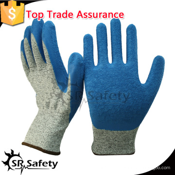 SRSAFETY guantes protectores de mano recubiertos de látex de 13g guantes anti corte guantes de corte